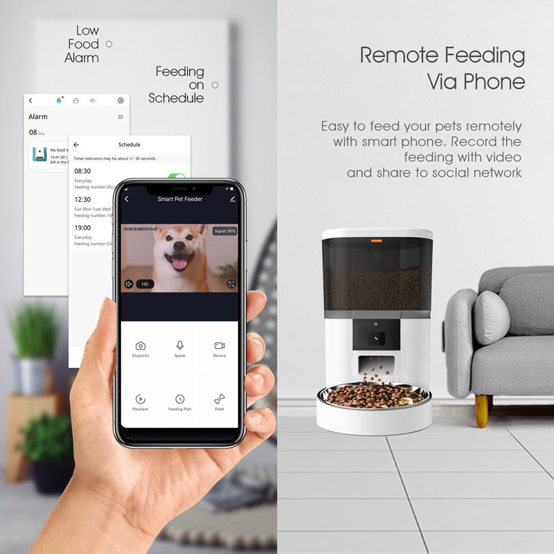 Pet Feeder with Camera and Voice recorder