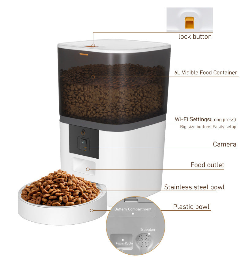 Pet Feeder with Camera and Voice recorder